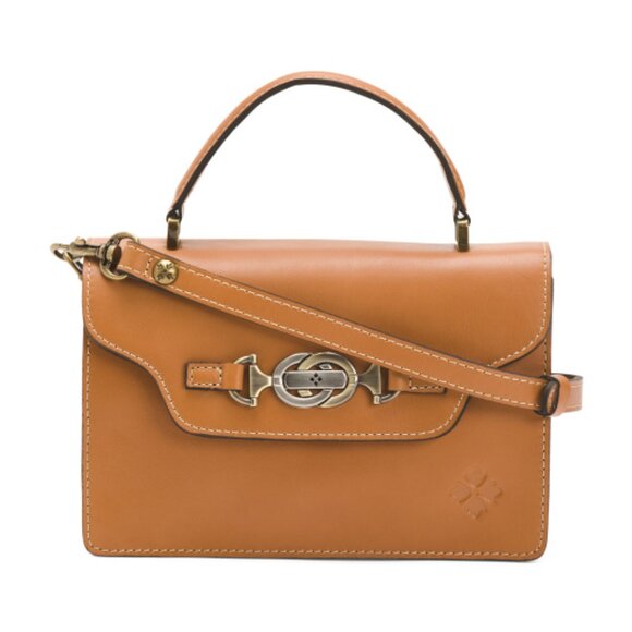 PATRICIA NASH Leather Porcili Satchel With Crossbody Strap